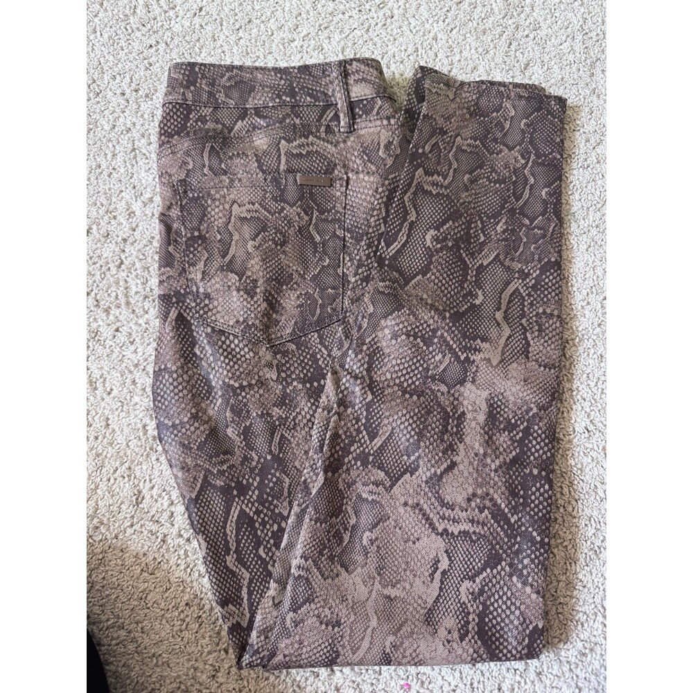 White House Black Market Snake Print Skinny Ankle Pants Size 6L High Rise